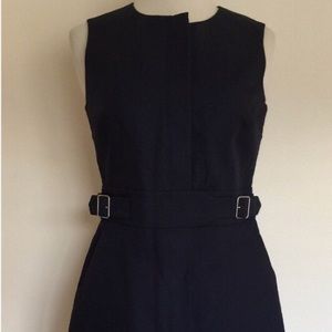 J Crew Navy side buckle Dress